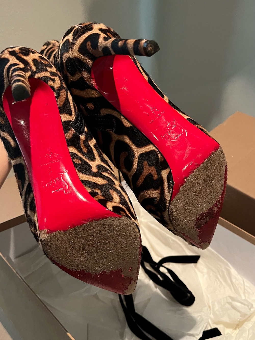 Leopard Print Ponyhair Louboutins - Picture 3 of 6